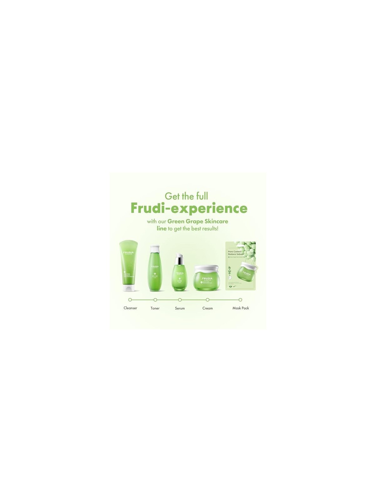 Frudia Schiuma Detergente Esfoliante Controllo Pori con Uva Verde 145 ml Donna