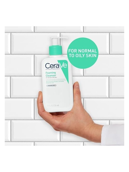 CeraVe Foaming Cleanser w-Pump 1000ml For Normal To Oily Skin