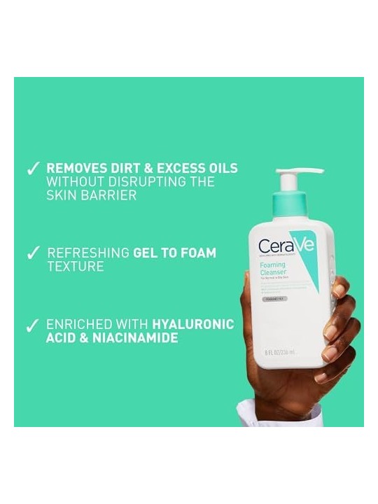 CeraVe Foaming Cleanser w-Pump 1000ml For Normal To Oily Skin
