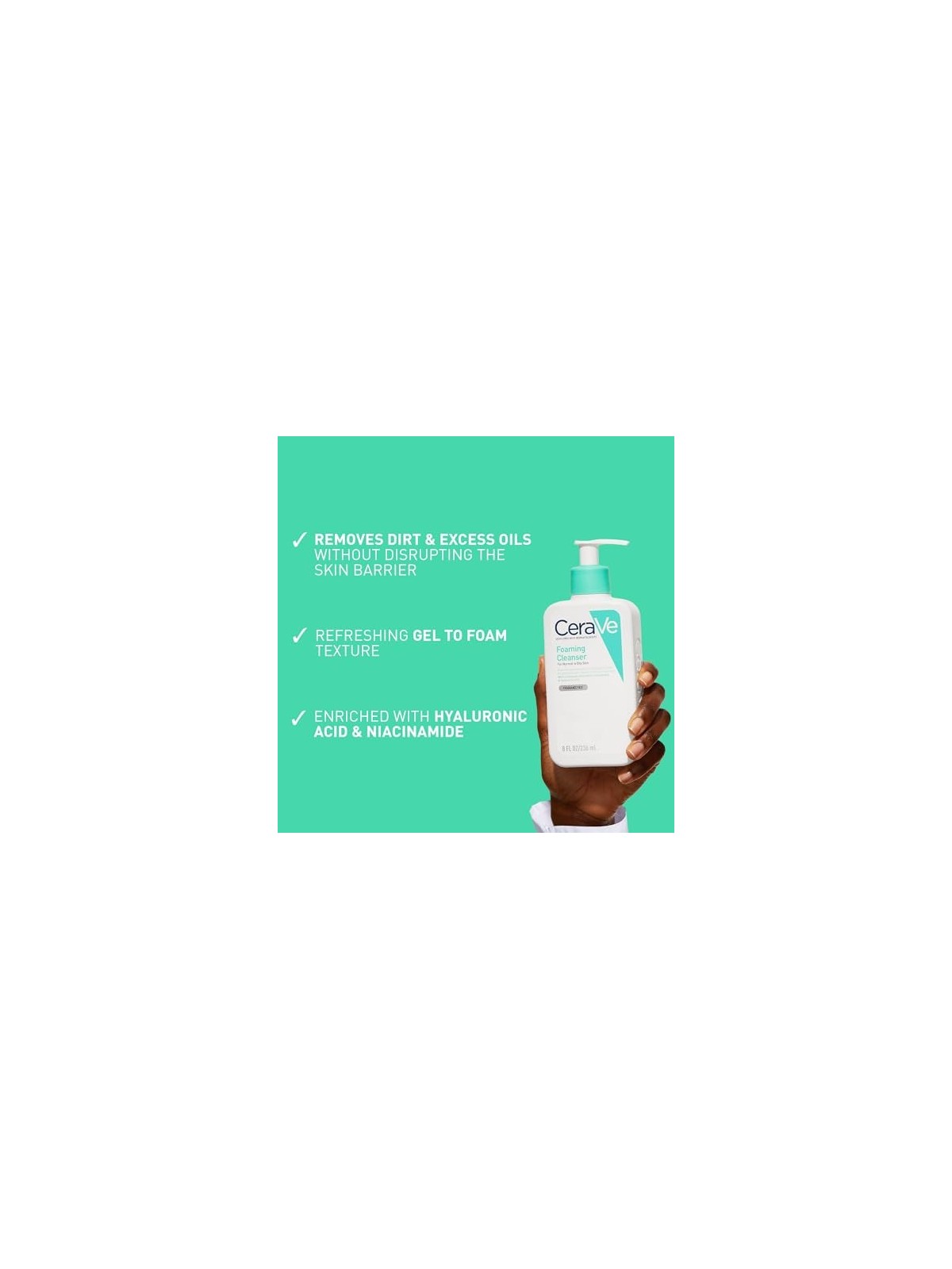 CeraVe Foaming Cleanser w-Pump 1000ml For Normal To Oily Skin