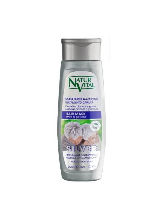 Natur Vital MASCARILLA SILVER per capelli bianchi o grigi 300ml donna