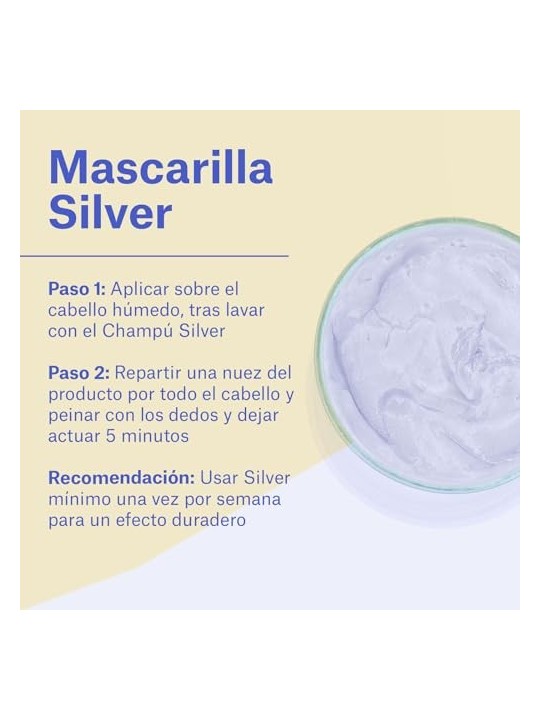 Natur Vital MASCARILLA SILVER per capelli bianchi o grigi 300ml donna