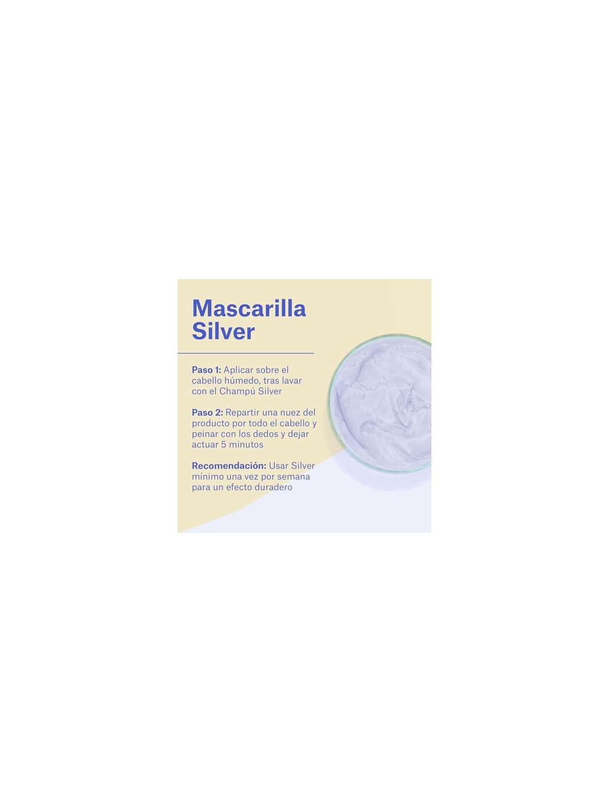 Natur Vital MASCARILLA SILVER per capelli bianchi o grigi 300ml donna