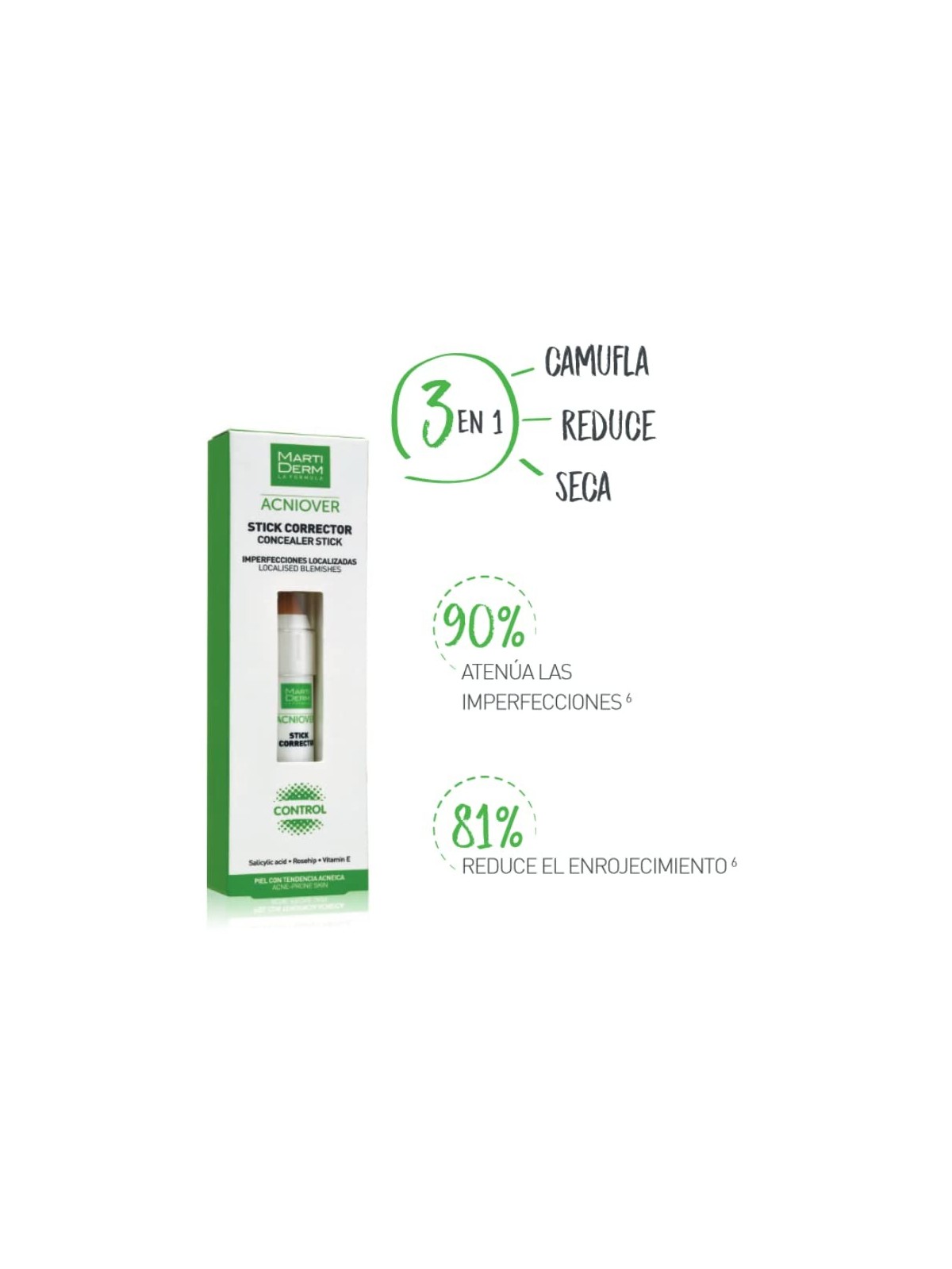 Martiderm Acniover Stick Correttore 15ml Unisex