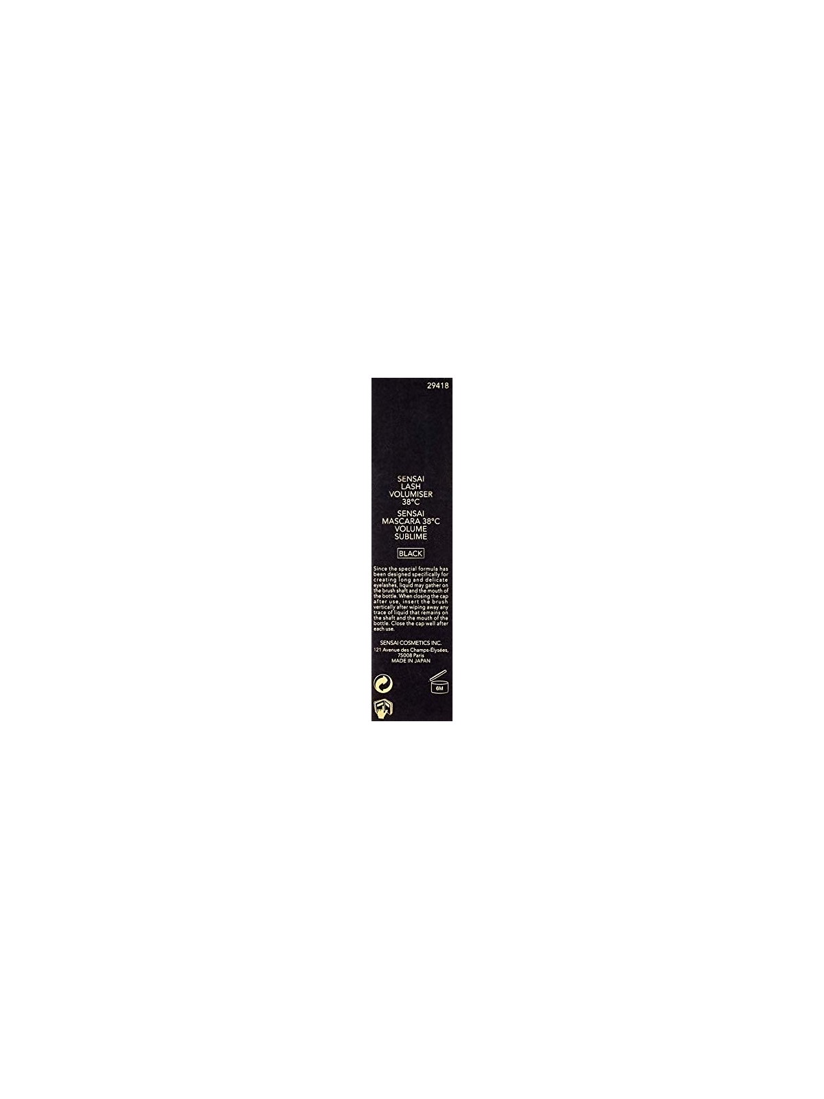 Lash Volumiser Sensai 38 Degree donna 10ml Black