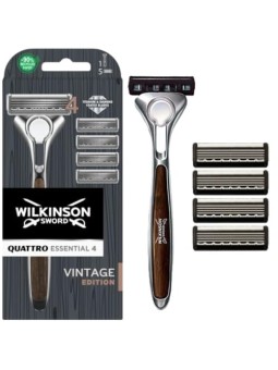Wilkinson Sword Quattro Essential 4 Edizione Vintage uomo