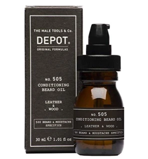 Depot 500 Specifici per Barba Baffi No 505 Olio per Barba Pelle Legno per Lucentezza Morbidezza 30ml donna
