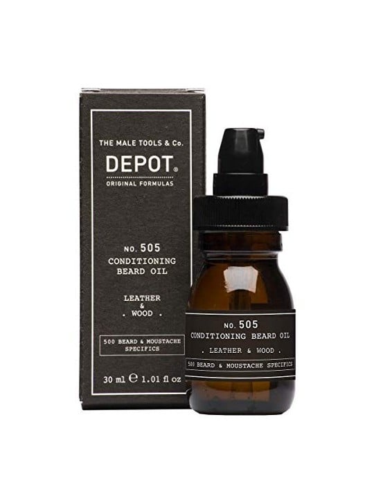 Depot 500 Specifici per Barba Baffi No 505 Olio per Barba Pelle Legno per Lucentezza Morbidezza 30ml donna