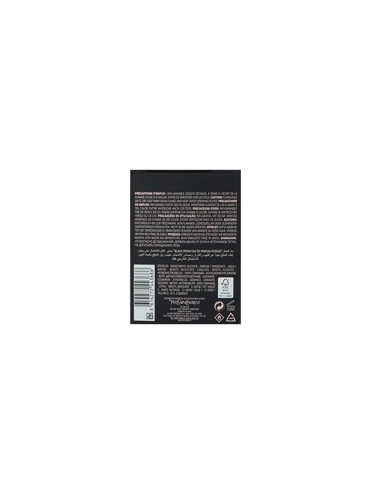 YSL Black Opium Intense EDP 50ml per donna