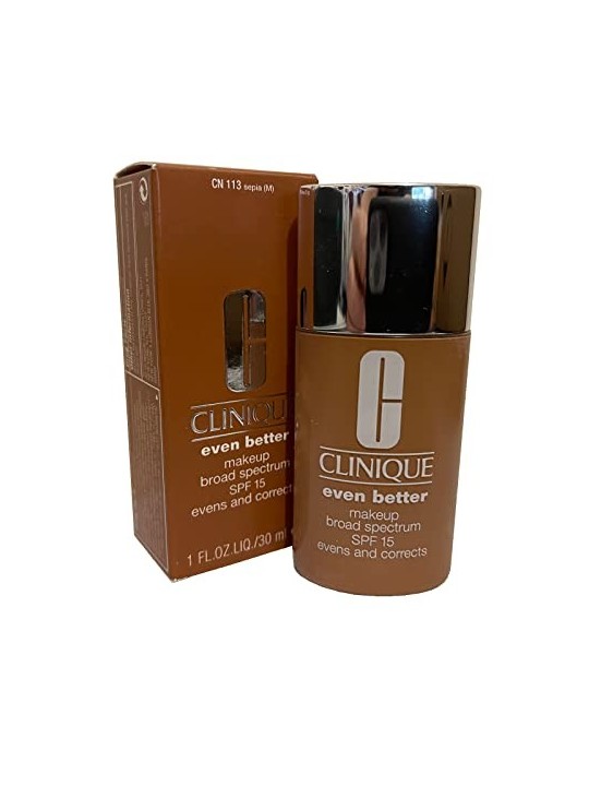 Clinique Even Better Fondotinta Idratante Liquido Senza Parabeni CN 113 Sepia SPF 15 30ml donna