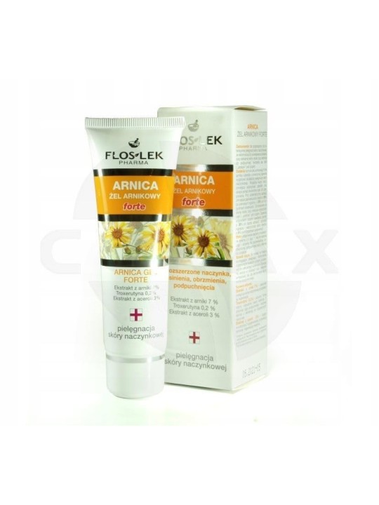 Arnica Gel Forte gel per vasi sanguigni dilatati, lividi, gonfiore e gonfiore 50ml