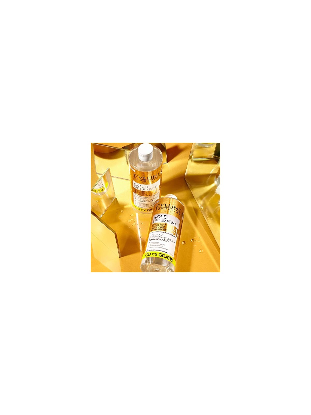 Fluido micellare antirughe con particelle d'oro