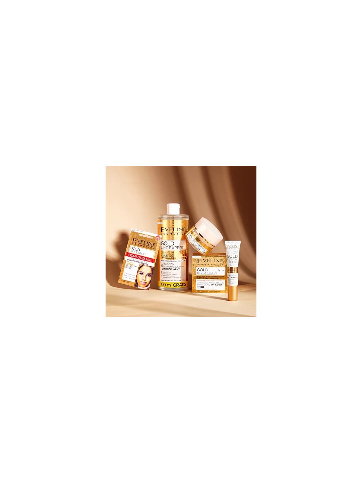 Fluido micellare antirughe con particelle d'oro