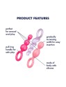 SATISFYER BOOTY CALL PERLINE ANALI COLORI 3UN