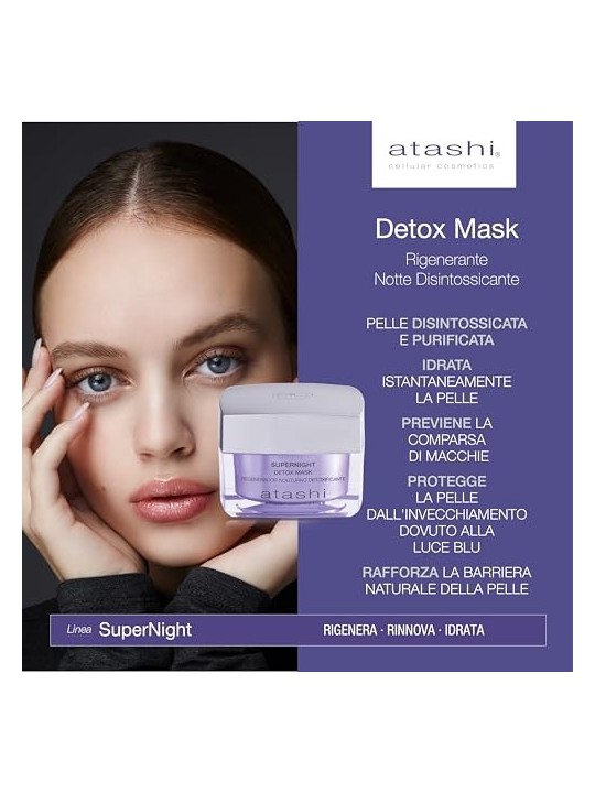 Atashi SUPERNIGHT maschera detox 50ml per donna