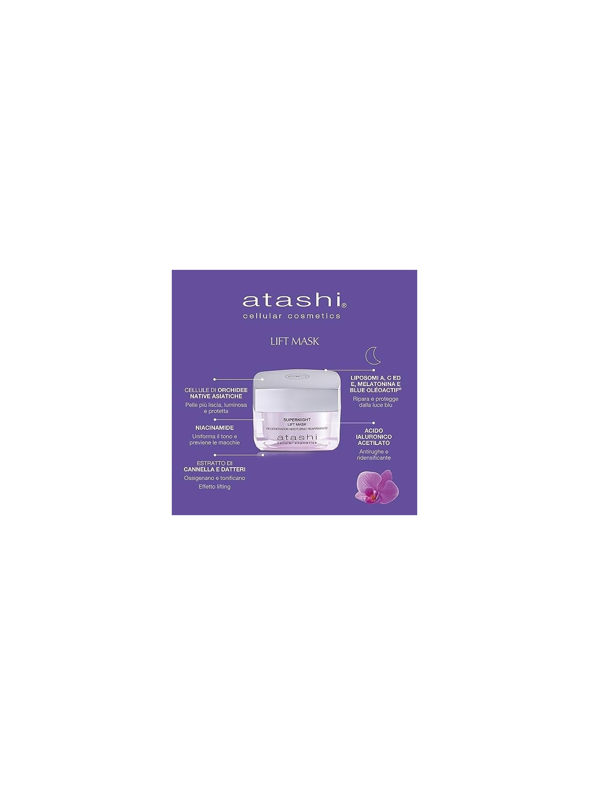 Atashi SUPERNIGHT maschera lift 50ml per donna