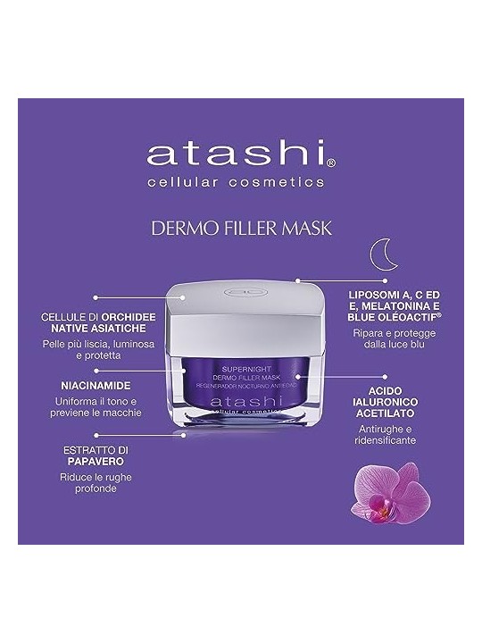 Atashi SUPERNIGHT maschera dermo filler 50ml per donna