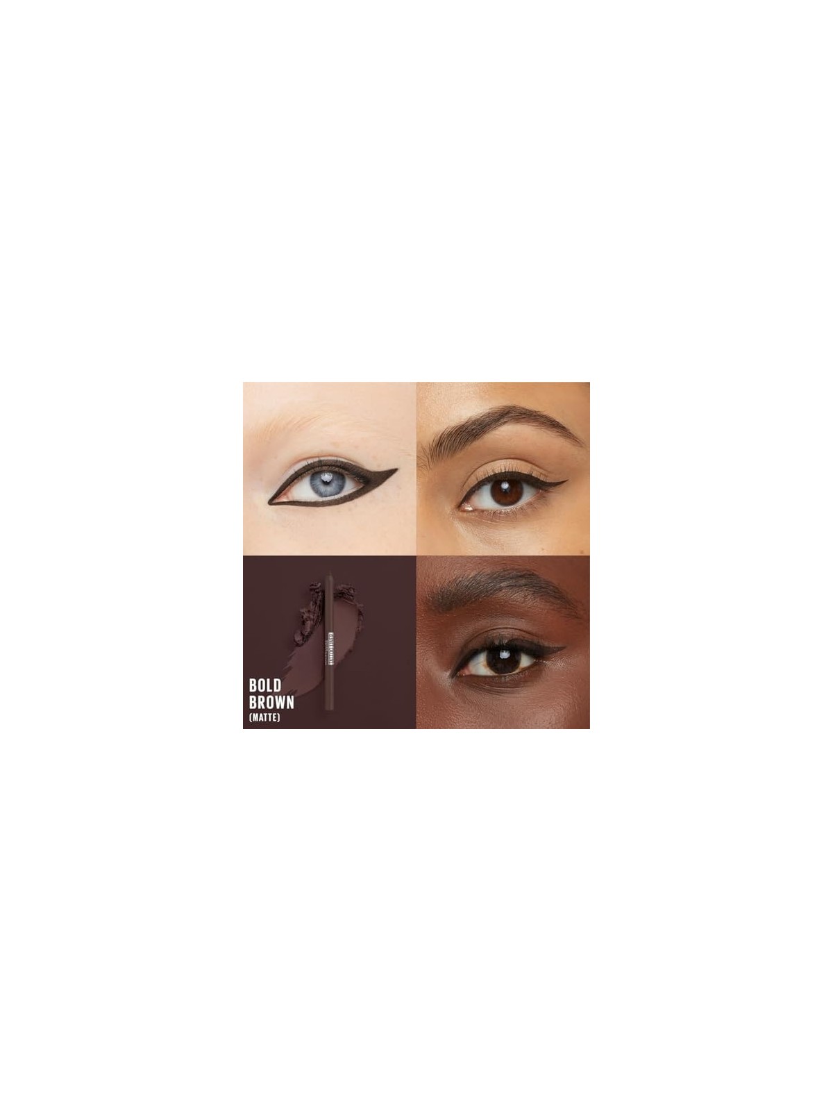 Maybelline Liner per tatuaggi impermeabile matita gel 13 g donna 910 Bold Brown