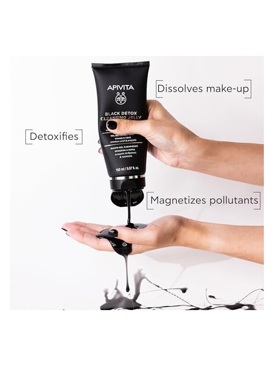 Apivita Black Cleansing Gel con carbone attivo e propoli