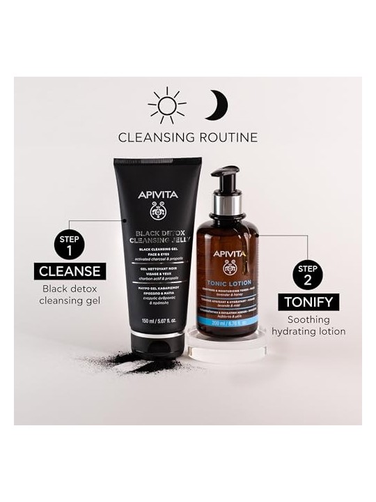 Apivita Black Cleansing Gel con carbone attivo e propoli