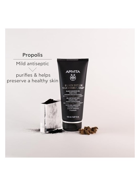 Apivita Black Cleansing Gel con carbone attivo e propoli