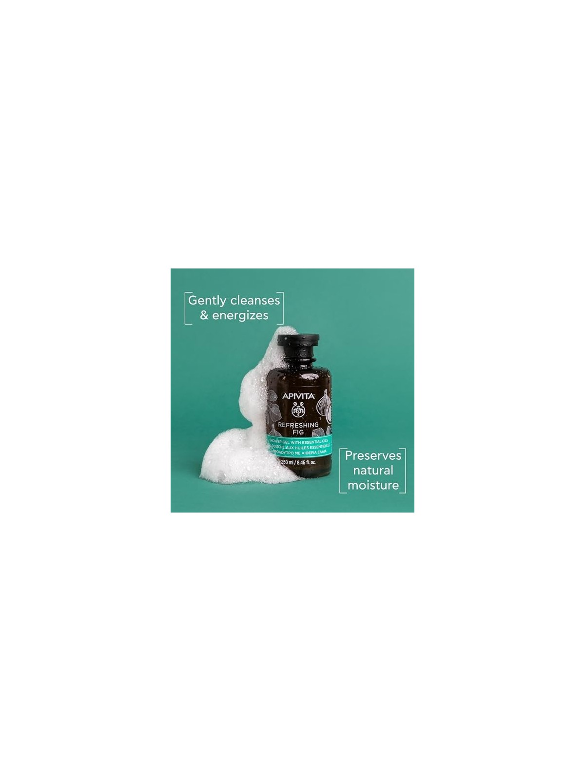 Gel doccia rinfrescante con fichi Apivita 250ml unisex