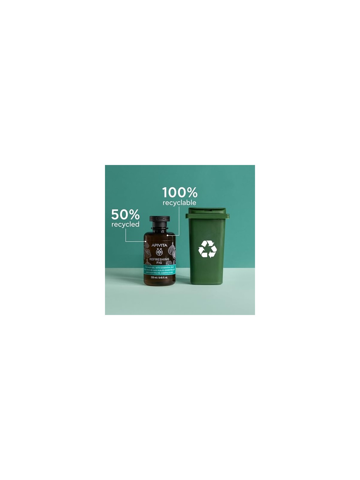 Gel doccia rinfrescante con fichi Apivita 250ml unisex