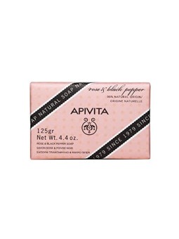 Sapone naturale Apivita con rosa e pepe nero 125 gr