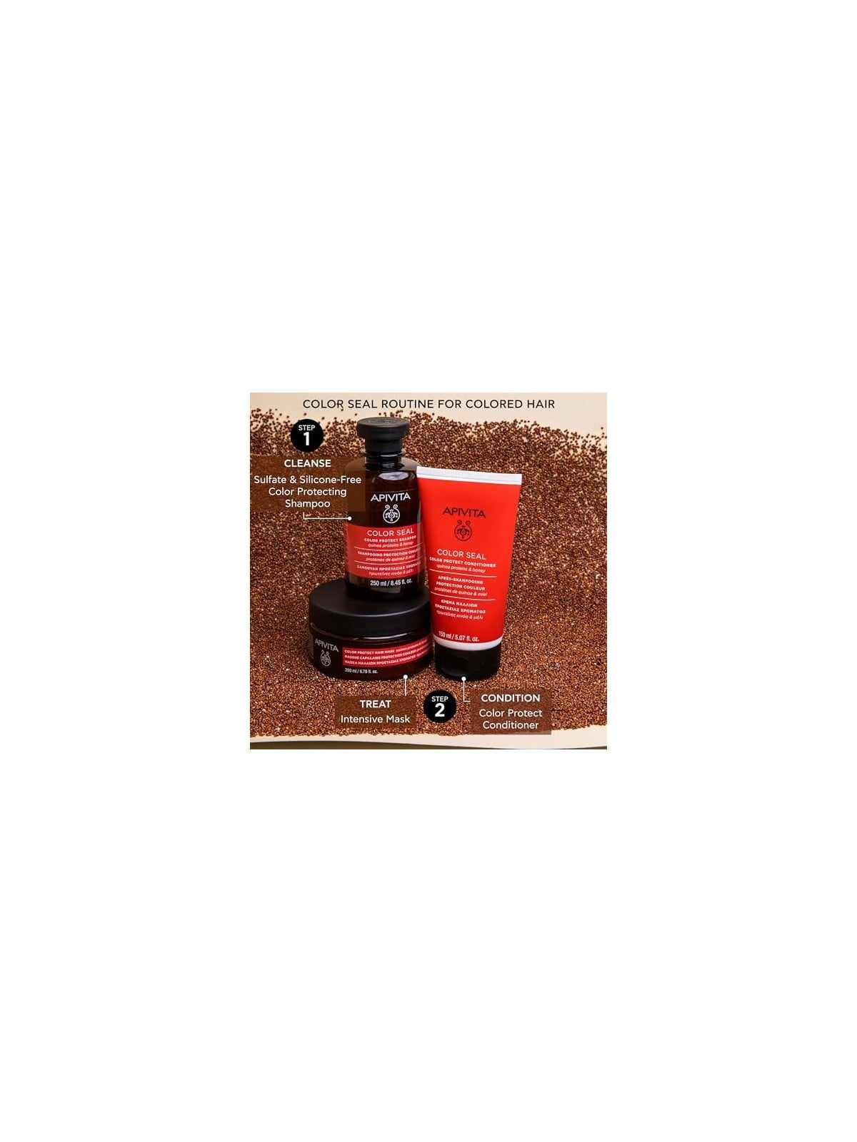 Shampoo Sigillante Colore Quinoa e Miele 250ml