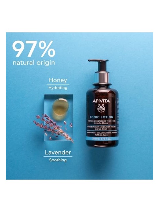 Apivita 2 IN 1 TONICO VISO con lavanda e miele 200ml donna Apivita www.essenzetotalstyle.com 