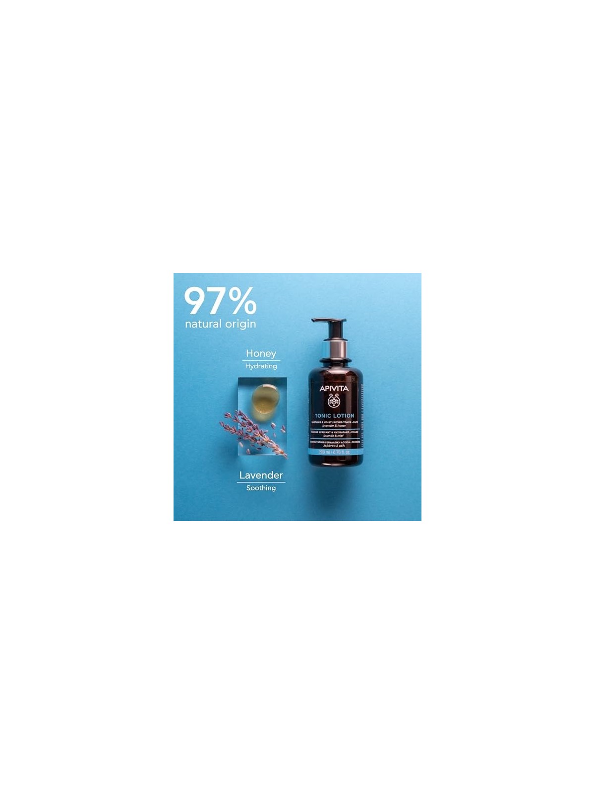Apivita 2 IN 1 TONICO VISO con lavanda e miele 200ml donna Apivita www.essenzetotalstyle.com 