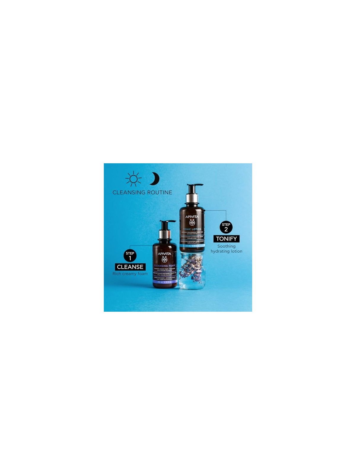 Apivita 2 IN 1 TONICO VISO con lavanda e miele 200ml donna Apivita www.essenzetotalstyle.com 