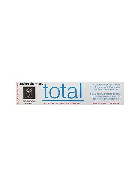 Apivita CREMA DENTALE protezione totale con menta piperita e propoli 75ml unisex
