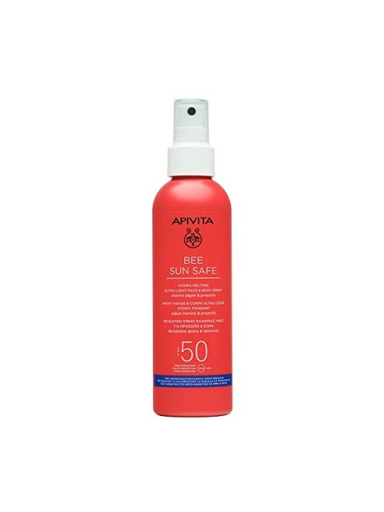 Apivita Bee Sun Safe Hydra Melting Spray UltraLeggero per Viso  Corpo SPF50 200ml Unisex
