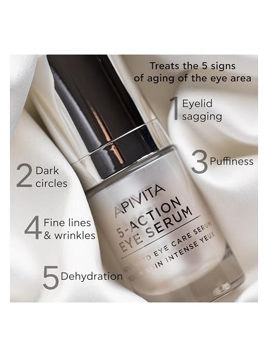 Apivita 5-ACTION Eye Serum with White Lily 15ml