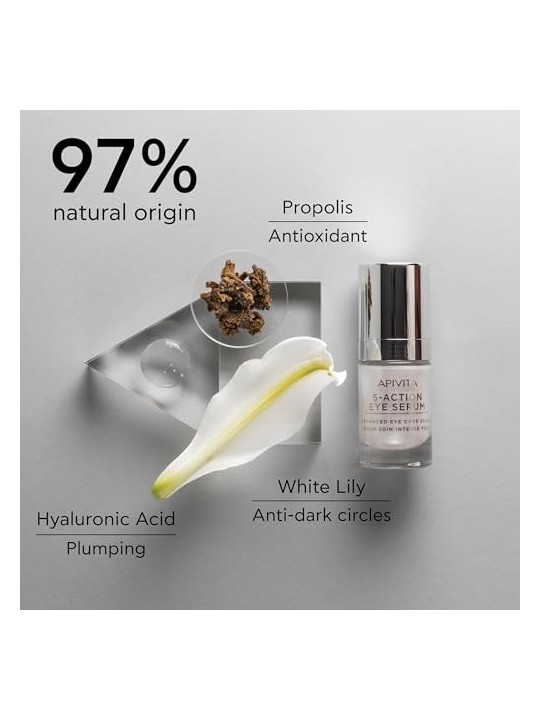 Apivita 5-ACTION Eye Serum with White Lily 15ml