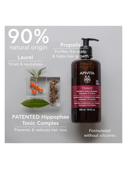 Apivita Ecopack Shampoo Tonificante Donna 500ml