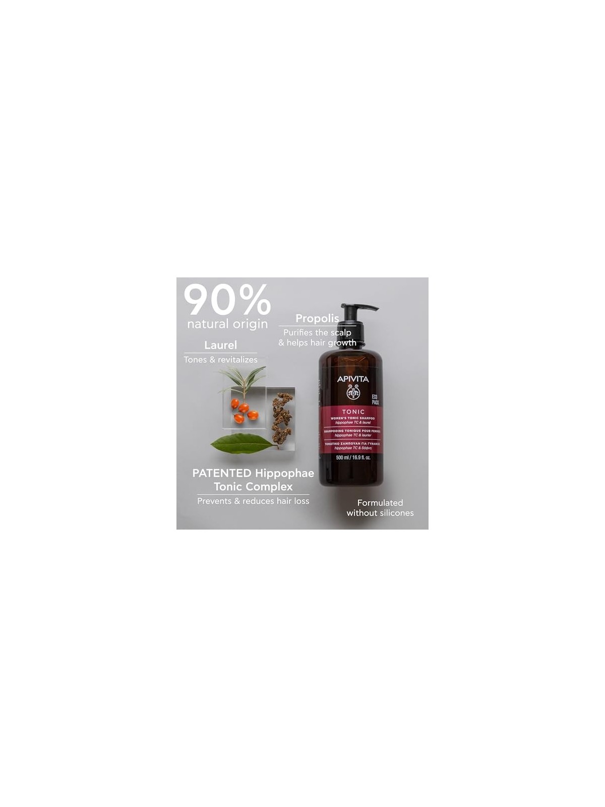 Apivita Ecopack Shampoo Tonificante Donna 500ml