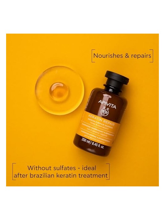 Shampoo KERATIN REPAIR Apivita 250ml donna