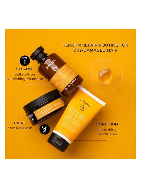 Shampoo KERATIN REPAIR Apivita 250ml donna