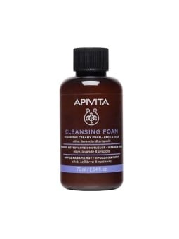 Crema Detergente Schiumosa Viso/Occhi Apivita con oliva e lavanda 75ml
