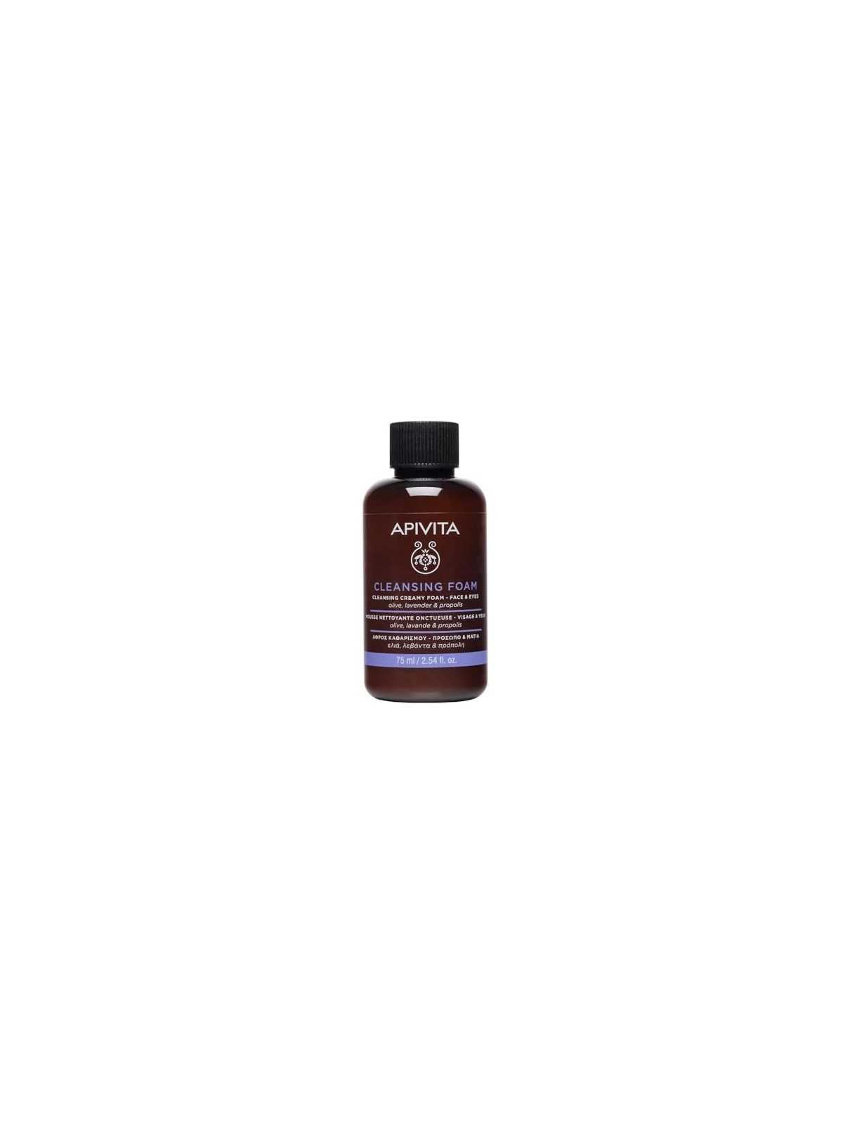 Crema Detergente Schiumosa Viso/Occhi Apivita con oliva e lavanda 75ml
