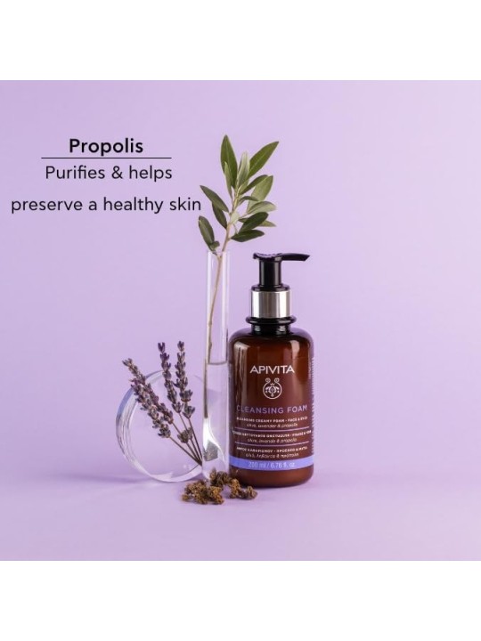Crema Detergente Viso/Occhi Apivita con oliva e lavanda 200ml