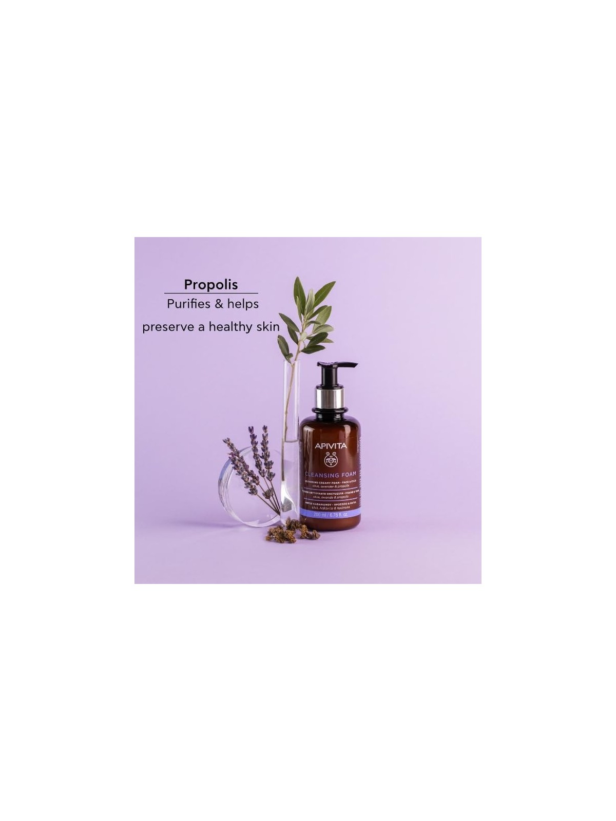 Crema Detergente Viso/Occhi Apivita con oliva e lavanda 200ml