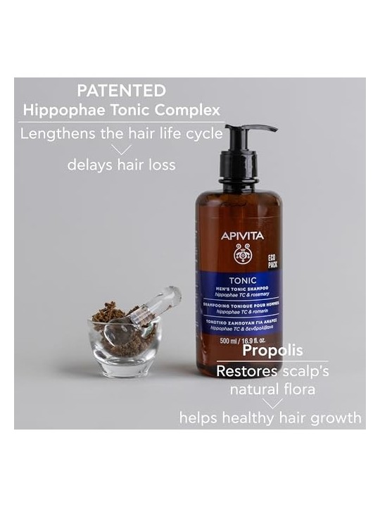 Apivita Ecopack Shampoo Tonificante per Uomo 500ml acquista 