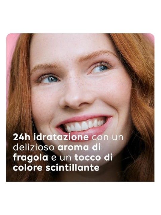 Labello Balsamo labbra curativo e brillante alla fragola unisex 48g