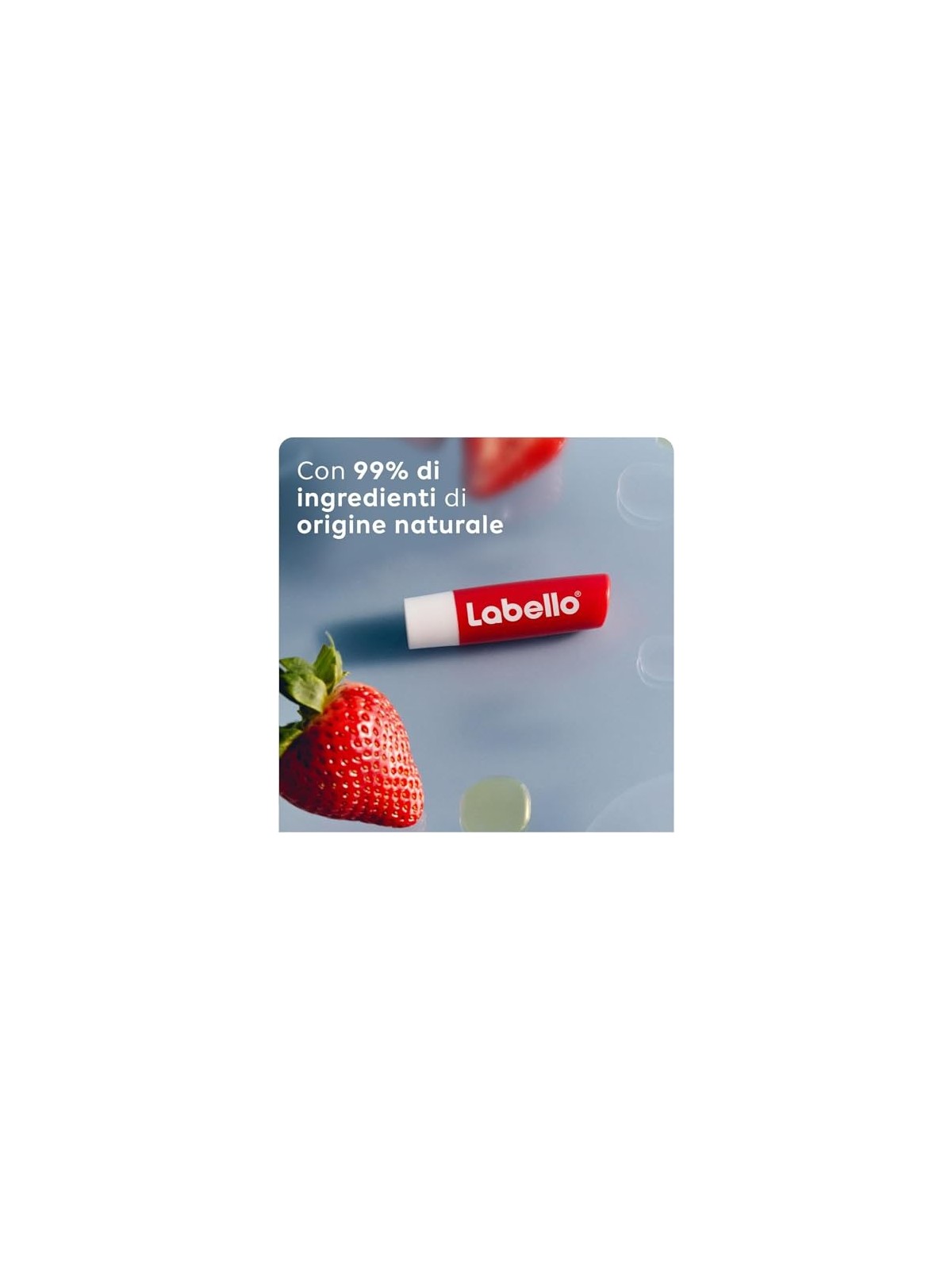 Labello Balsamo labbra curativo e brillante alla fragola unisex 48g