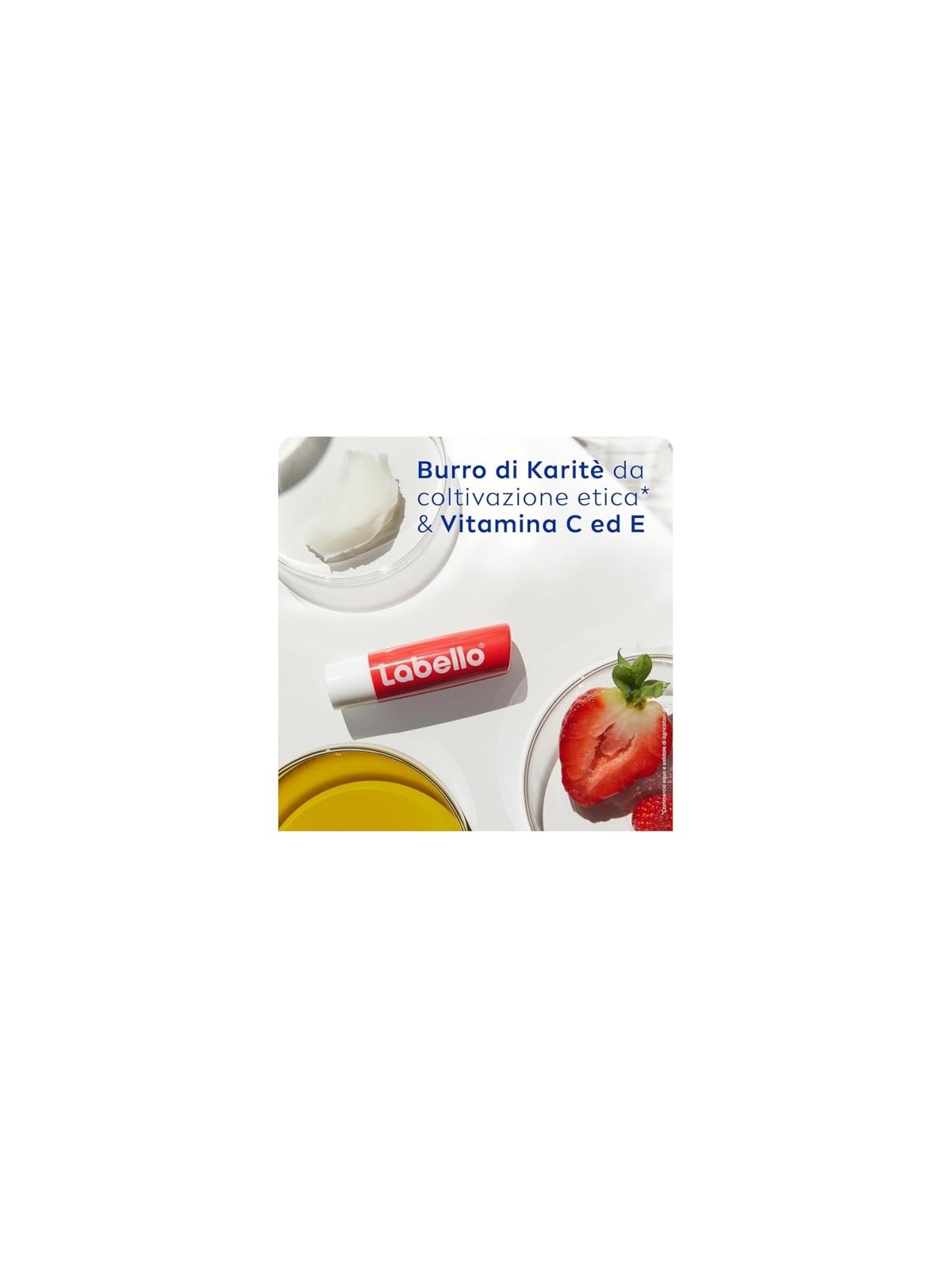 Labello Balsamo labbra curativo e brillante alla fragola unisex 48g