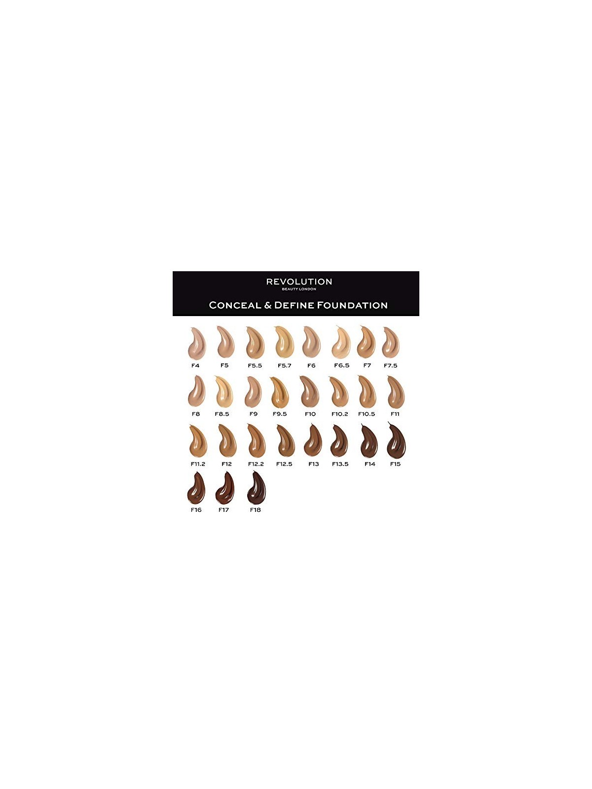 Makeup Revolution Conceal Define Cream Foundation F 18