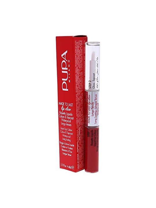 Pupa Lungo Colore Labbra Liquido 2 x 4 ml donna 018 Imperial Red